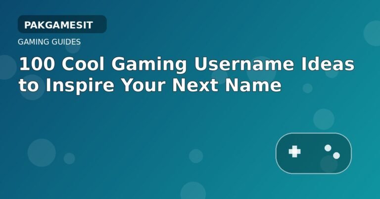 100 Cool Gaming Username Ideas to Inspire Your Next Name