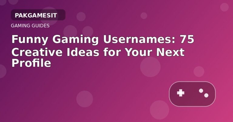 Funny Gaming Usernames: 75 Creative Ideas for Your Next Profile