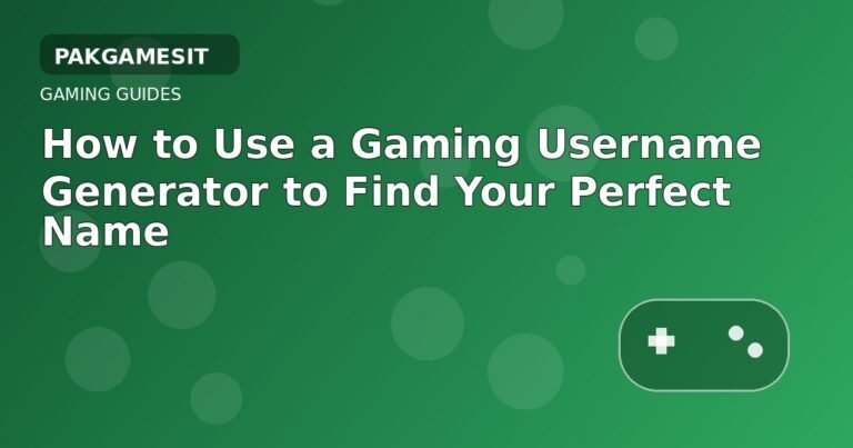 How to Use a Gaming Username Generator to Find Your Perfect Name